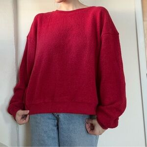 Cozy Red crew neck Sweatshirt